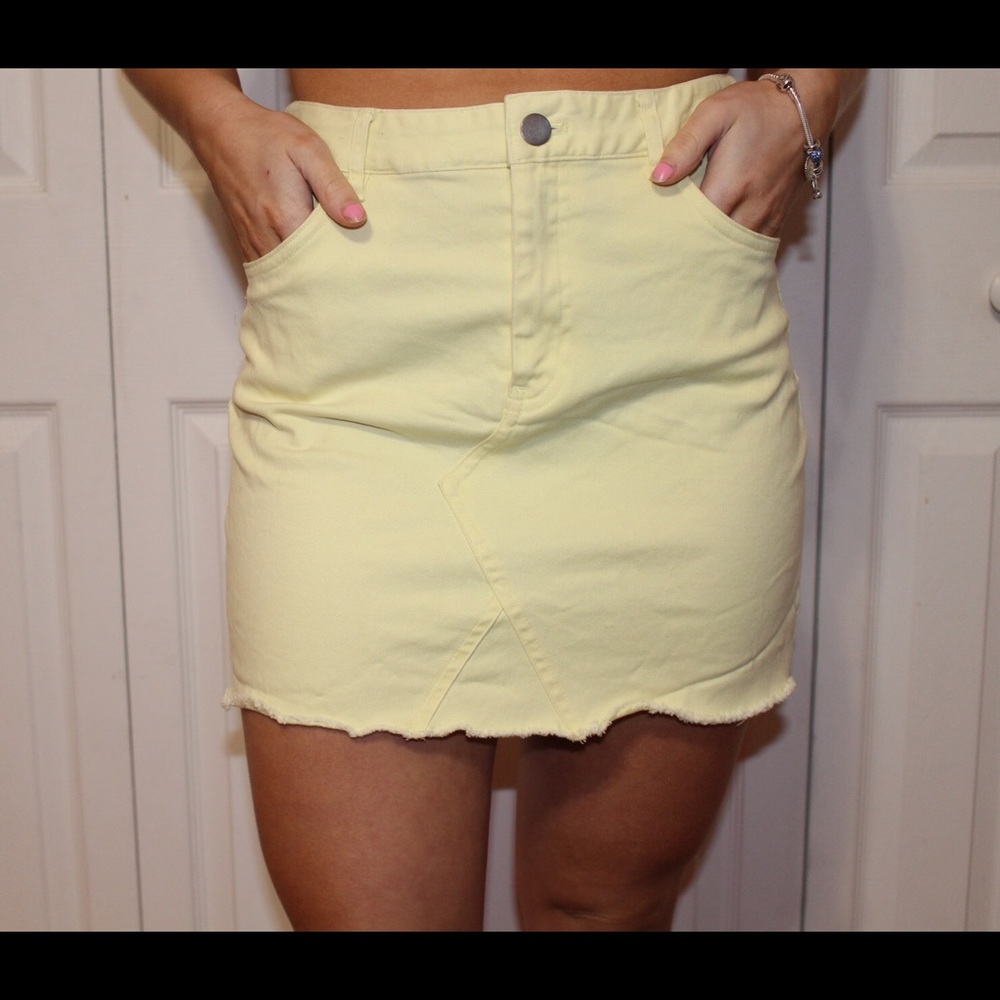 forever 21 yellow skirt